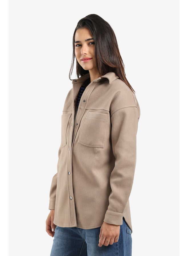 Carina Button-Down Fleece Overshirt - Image 3