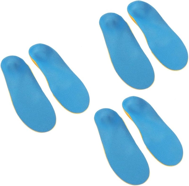 3 Pairs Kids Arch Support Insoles For Boys And Girls With Comfort Cup Design - Image 1