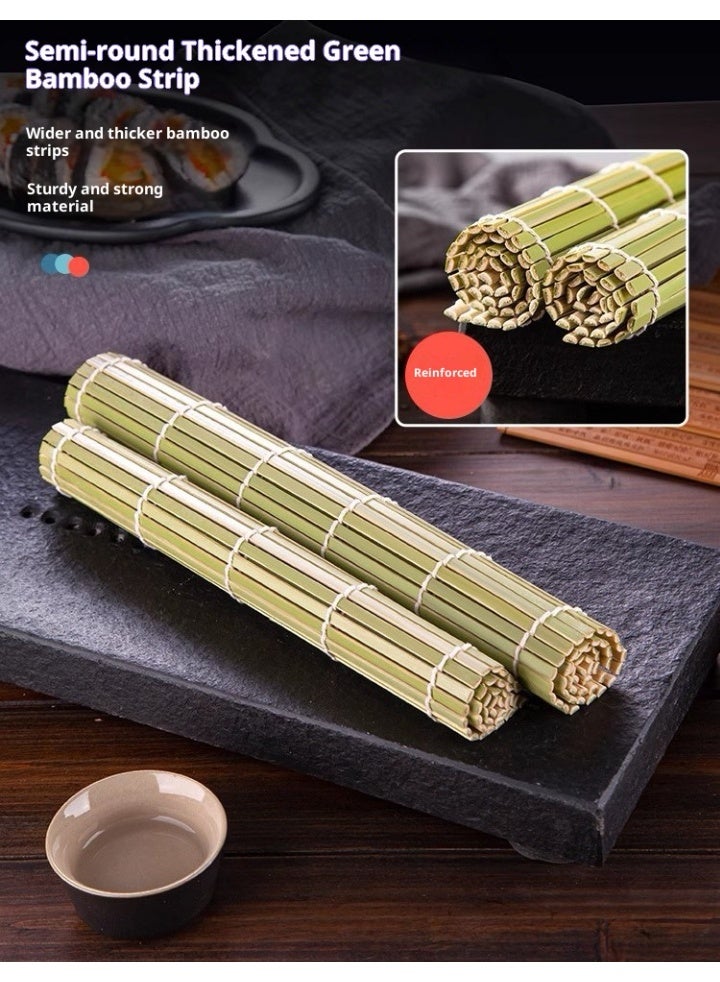 بساط سوشي مربع من قطعتين، أسطوانة سوشي من الخيزران، أداة مثالية لطهي الطعام في المنزل، لصنع السوشي 24*24 سم - Image 5