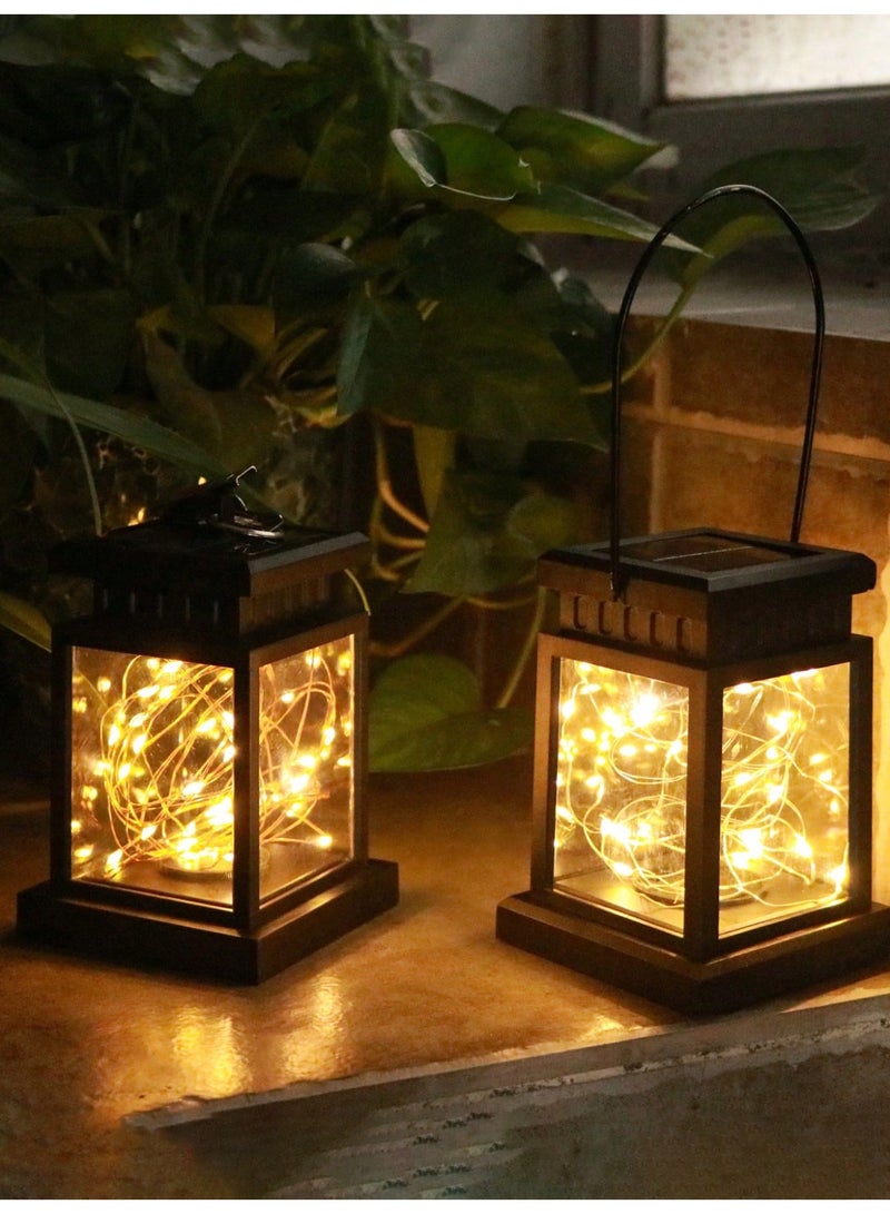 فانوس معلق يعمل بالطاقة الشمسية، مصباح LED للحديقة والفناء والممر والشرفة، مقاوم للماء مع أضواء خيالية، ديكور حفلات وكريسماس ومناسبات خارجية - Image 4