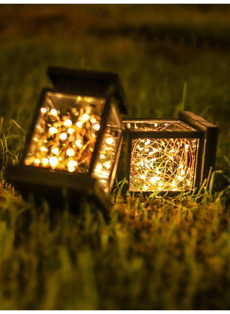 فانوس معلق يعمل بالطاقة الشمسية، مصباح LED للحديقة والفناء والممر والشرفة، مقاوم للماء مع أضواء خيالية، ديكور حفلات وكريسماس ومناسبات خارجية - Image 2