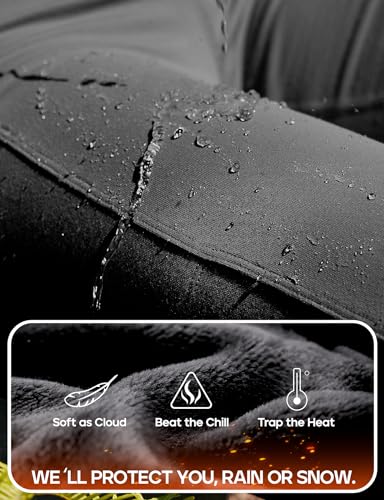 Heathyoga Cargo Pants Women Fleece Lined Leggings Waterproof Hiking Pants Women Thermal Pants Warm Wide Leg Sweatpants Winter - Image 3