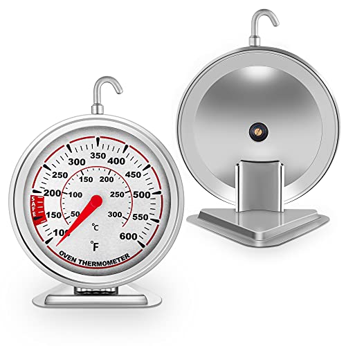 defull Oven Thermometer with Large 3" Dial | Accurate Oven Temperature Reading | Dual Scale 100°F-600°F & -40°C-310°C | for Gas/Electric Ovens, Grill, BBQ, Baking, Meat - Image 2