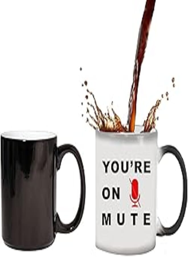 You`re on mute Coffee Magic Mug - Black-pr995