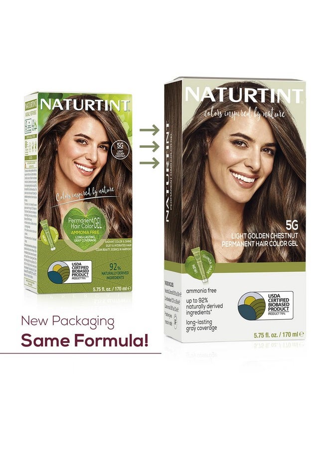 NATURTINT Permanent Hair Color 5G Light Golden Chestnut (Pack Of 6) Ammonia Free Vegan Cruelty Free Up To 100% Gray Coverage Long Lasting Results  - Image 2