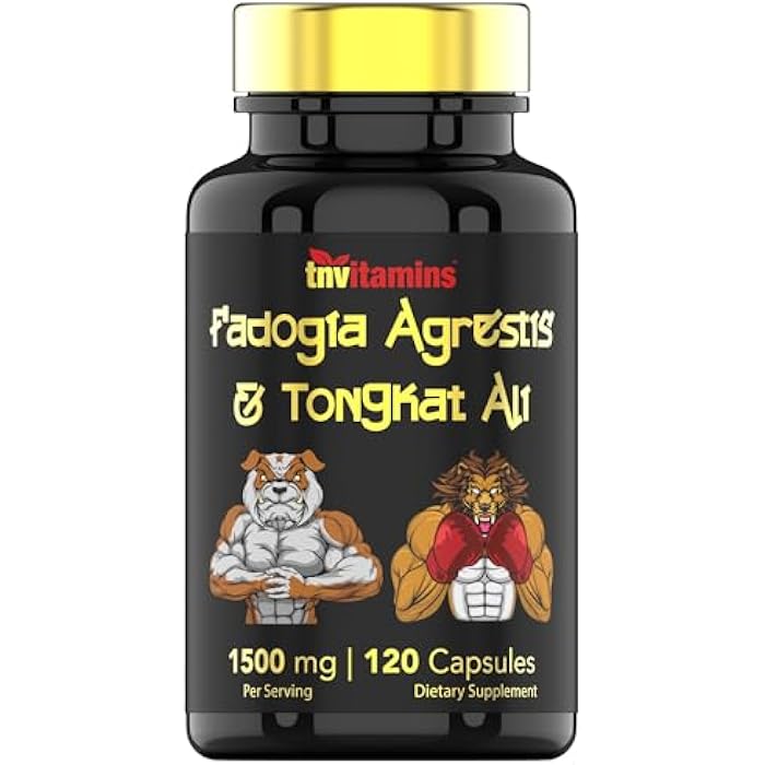 tnvitamins Fadogia Agrestis & Tongkat Ali Supplement: 1500mg - 120 Capsules | 750mg Each of Tongkat Ali (Longjack) & Fadogia | Ultra-Potent Formula For Men For Sports Nutrition, Athletic Performance, & Muscles* - Image 1