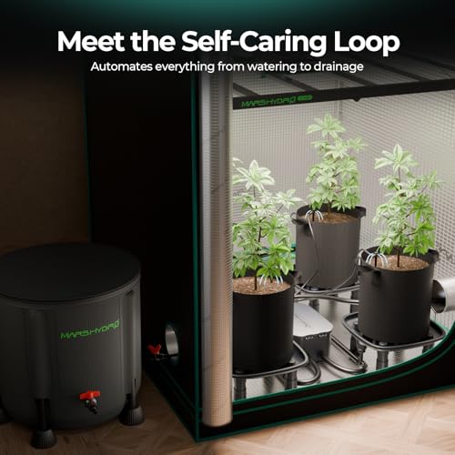 MARS HYDRO Auto Drainage System with Water Pump, 4 Elevated Runoff Trays & 4-Pack 5 Gallon Grow Bags, Plant Drainage Saucers for Indoor Plants Grow Tents - Image 5