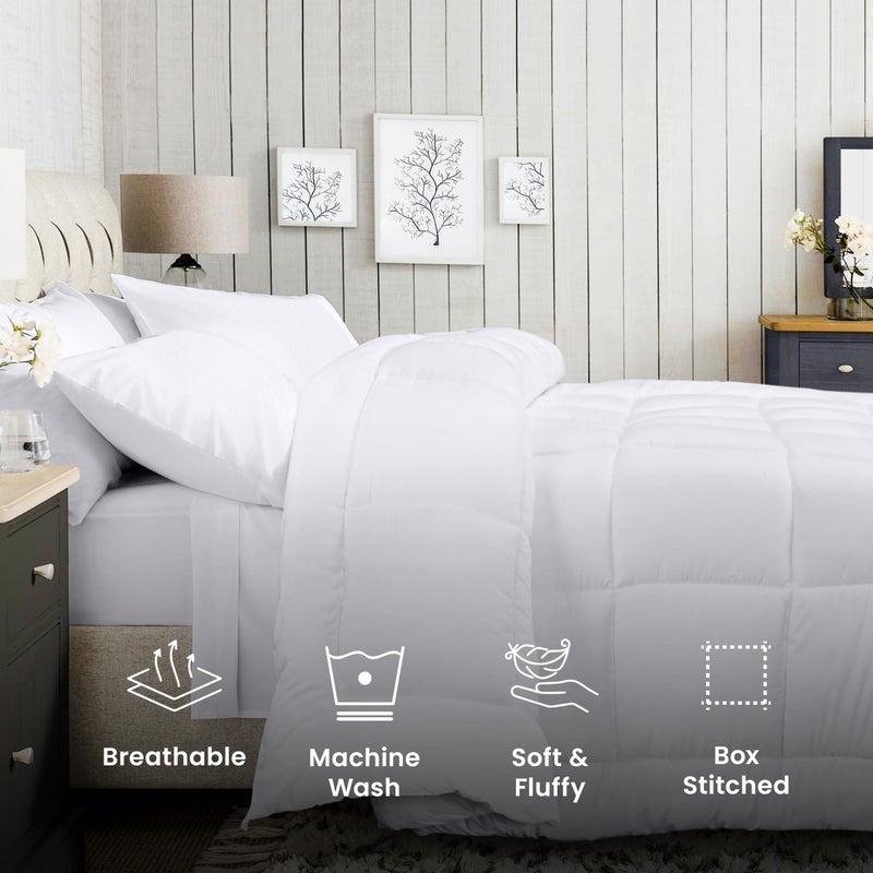 Utopia Bedding Comforters Queen Size, All Season Duvet Insert, Down Alternative Queen Comforter with Corner Tabs, Machine Washable Bed Comforter 88 x 88 Inches (White) - Image 3