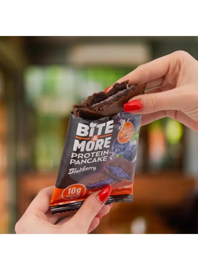 Bite & More Protein Pancake Blueberry Flavour – 10g Protein, 3.5g Fiber – Honey Sweetened – Healthy Snack - Image 2