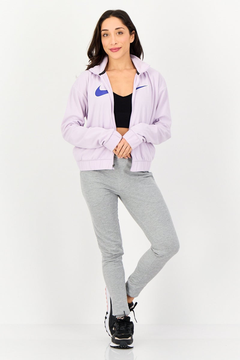 Nike جاكيت رياضي نسائي بأكمام طويلة مناسب للجري، بنفسجي - Image 4
