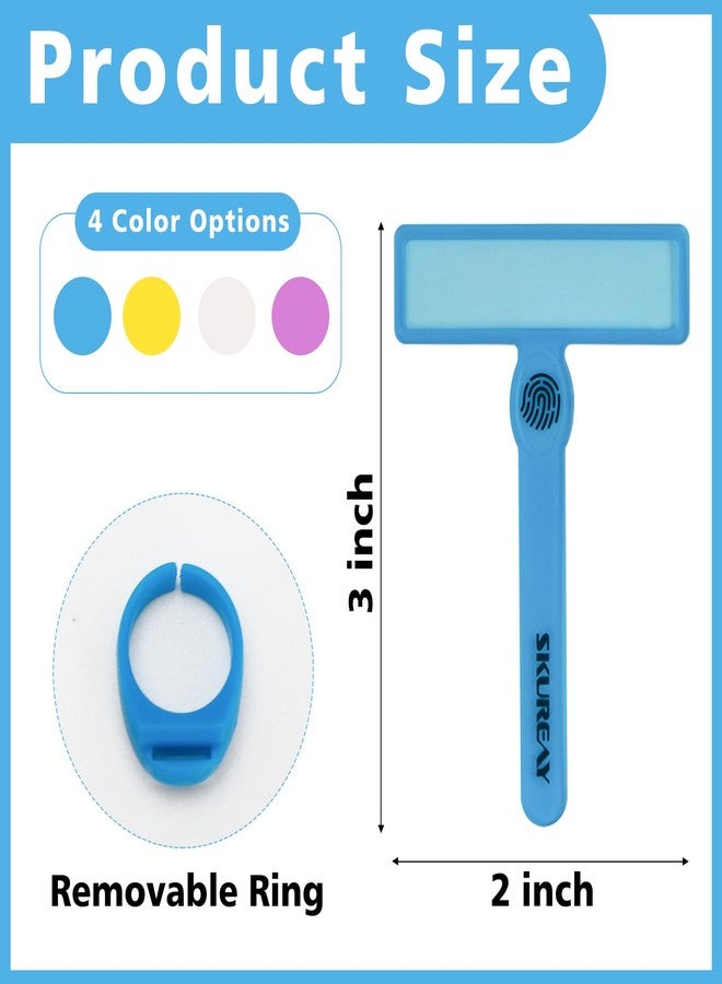 Skureay 36 Pcs Guided Reading Strips, Dyslexia Tools for Kids, Colorful Text Overlays for Early Readers, ADHD Finger Trackers Highlight (24 Wands and 12 Removable Rings) - Image 5