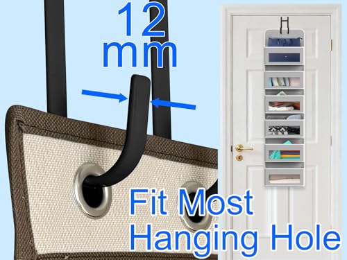 Mars-Rock Over the Door Twin Metal Hooks with Plastic Coating 5.5" Fit 0.5" to 1 3/8" Door 2 Sets Heavy Duty Towel Robe Rack Wreath Bathroom Shower Hanger Shoe Organizer Ironing Board Short Black - Image 3