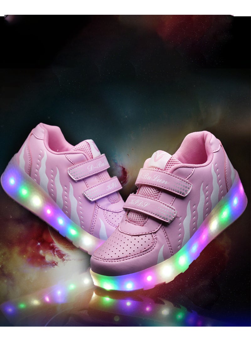 HUSK'SWARE Roller Skates Shoes Rechargeable Skates Shoes With Double Wheels Sport Sneaker Outdoor Luminous Shoes for LED Light Up Wheel Shoes for Kids - Image 3