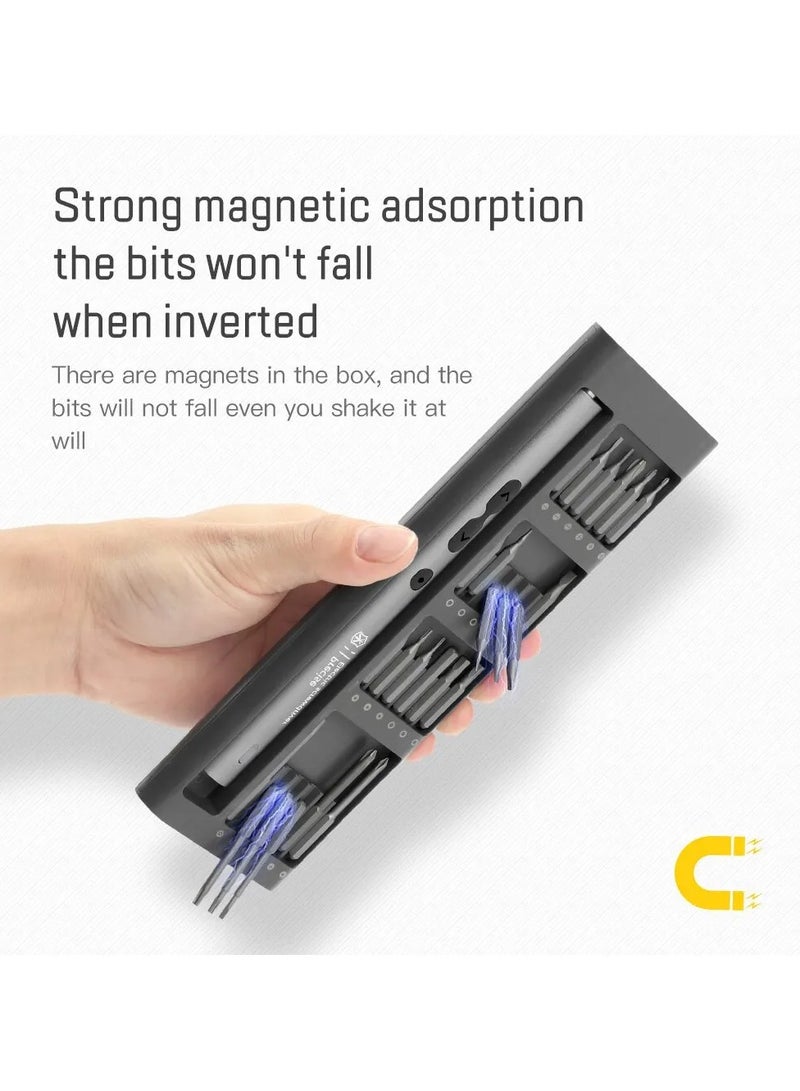 AROAQ Electric Screwdriver Precision Set Power Tool Kit Rechargeable Wireless Cordless Magnetic Bits for Home Household Repair (51 in 1)  - Image 3