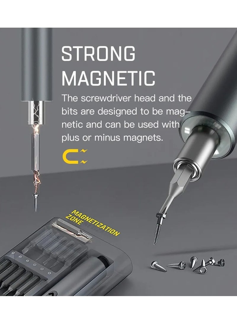 AROAQ Electric Screwdriver Precision Set Power Tool Kit Rechargeable Wireless Cordless Magnetic Bits for Home Household Repair (51 in 1)  - Image 4