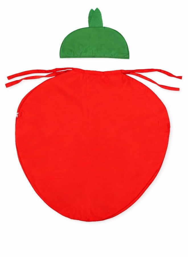 EthnicAlive Smiley Tamato Fruit and Vegetable Cosplay Costume Outfit For Kids Girls, Boys | Halloween Fruits Dress (Red2, 5 Year To 6 Year) - Image 2