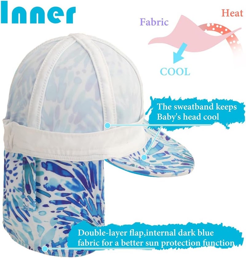 Gifts Treat Kids Legionnaires Hat, UPF 50+ Sun Protection Swim Cap Flap Hat for Kids, Quick Drying Boys Sun Hat with Neck Protection for Beach Seaside Pool… - Image 5