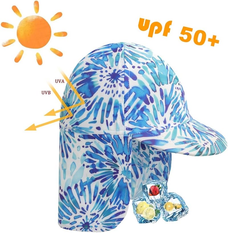 Gifts Treat Kids Legionnaires Hat, UPF 50+ Sun Protection Swim Cap Flap Hat for Kids, Quick Drying Boys Sun Hat with Neck Protection for Beach Seaside Pool… - Image 3