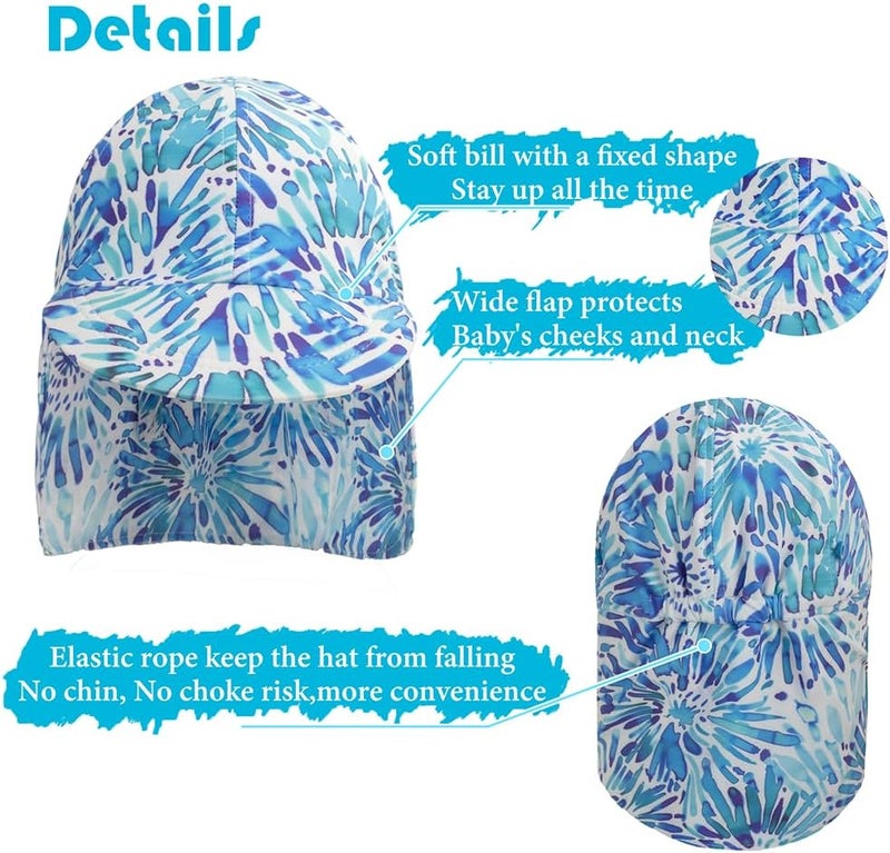 Gifts Treat Kids Legionnaires Hat, UPF 50+ Sun Protection Swim Cap Flap Hat for Kids, Quick Drying Boys Sun Hat with Neck Protection for Beach Seaside Pool… - Image 4
