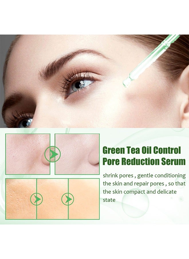 EELHOE Green Tea Serum,Pore Shrinking Rejuvenates The Skin Moisturizing And Gently Shrinks,Anti-oxidation ,Oil control,hydrating and nourishing,Whitching Essenge (10ml） - Image 3