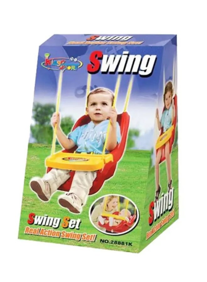 King Sport Toddler Swing, Red Rope, 15kg Max Weight, 160cm Depth, 60cm Width, 110cm Height - Image 5