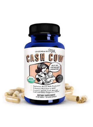 Cash Cow Lactation Supplement, Moringa, Alfalfa, and Goat's Rue Breastfeeding Supplement for Milk Supply Increase, Fenugreek-Free, Certified Organic, Vegan, Non-GMO, 60 Capsules - pzsku/Z81FB6B3085BBAFEDBF03Z/45/1743582617/2df10f78-6935-4298-b101-0f5b4b849a94