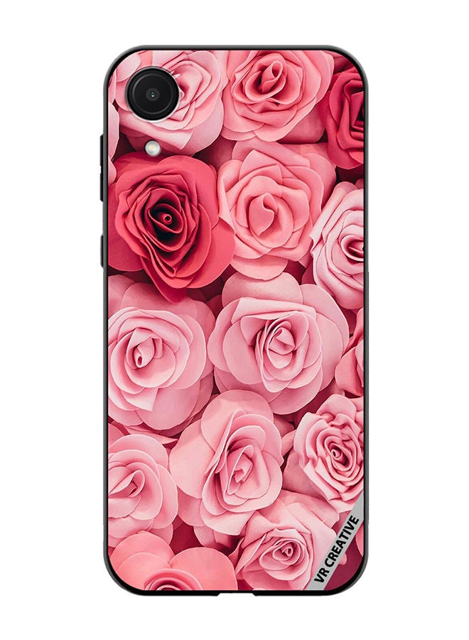VR CREATIVE Protective Case Cover For Samsung Galaxy A03 Core Pink Rose Flowers Design Multicolour - Image 1