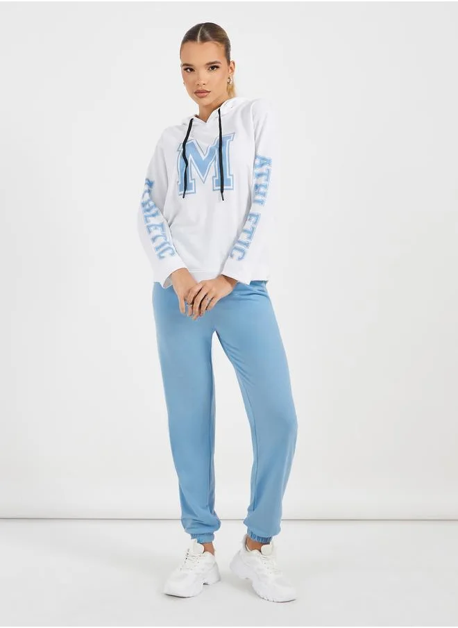 Styli Styli Slogan Printed Hoodie and Cuffed Jogger Co-Ords