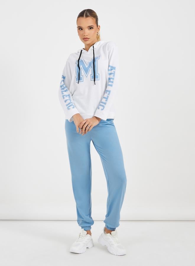 Styli Styli Slogan Printed Hoodie and Cuffed Jogger Co-Ords - Image 1