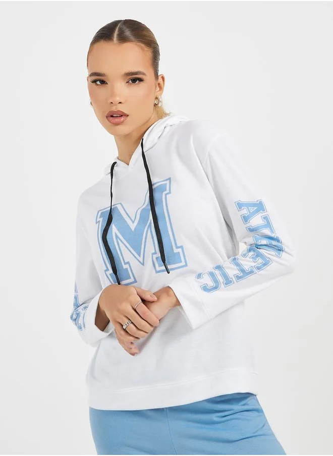 Styli Styli Slogan Printed Hoodie and Cuffed Jogger Co-Ords