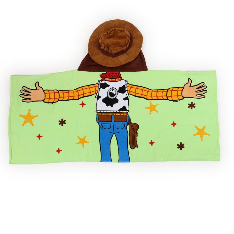 Jay Franco Kids Hooded Towel â€“ 22" x 51" Super Soft Bath Wrap with 3D Hood, Beach, Pool & Travel, Official Licensed Product, Green - Toy Story Woody - Image 5