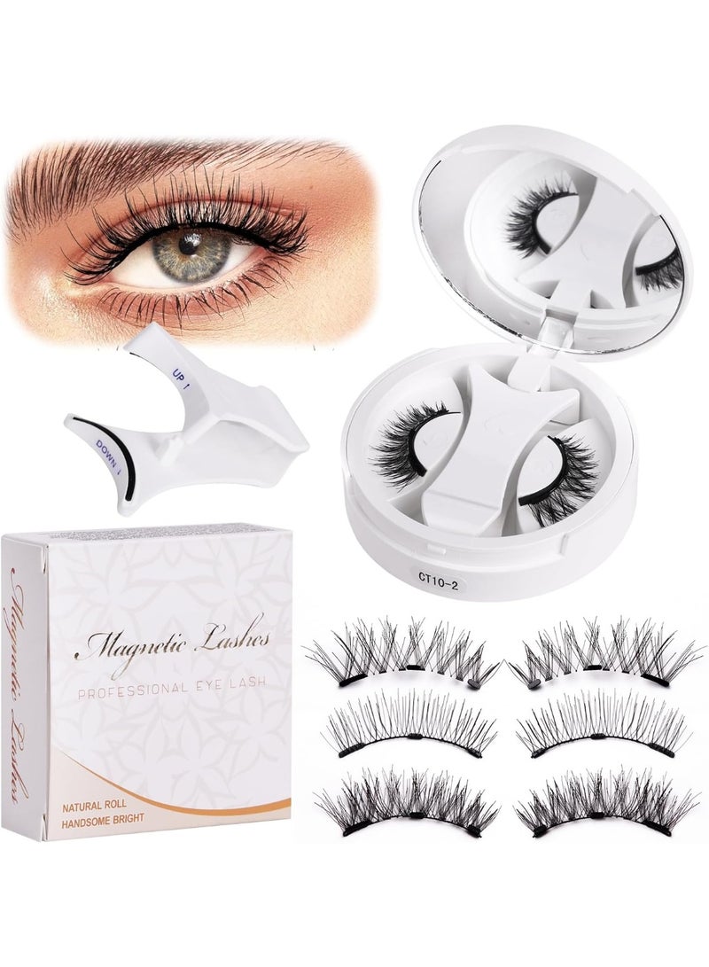ATRJSZ Magnetic Eyelashes with Applicator, Upgrade Soft Magnetic Eyelashes Natural Look without Eyeliner No Glue Needed Reusable Waterproof for All Day Comfort (CT10-2) - Image 1