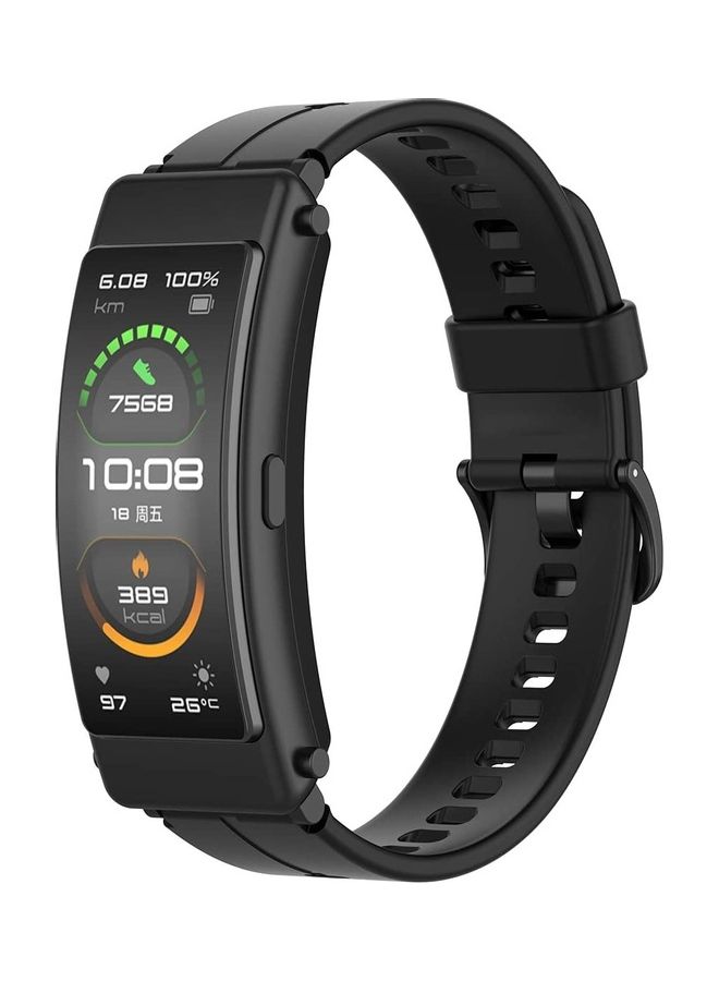 NIBEMINENT Silicone Strap For Huawei Talk Band B6 black  - Image 2