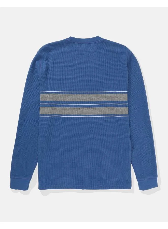 American Eagle Color Block Crew Neck Sweatshirt