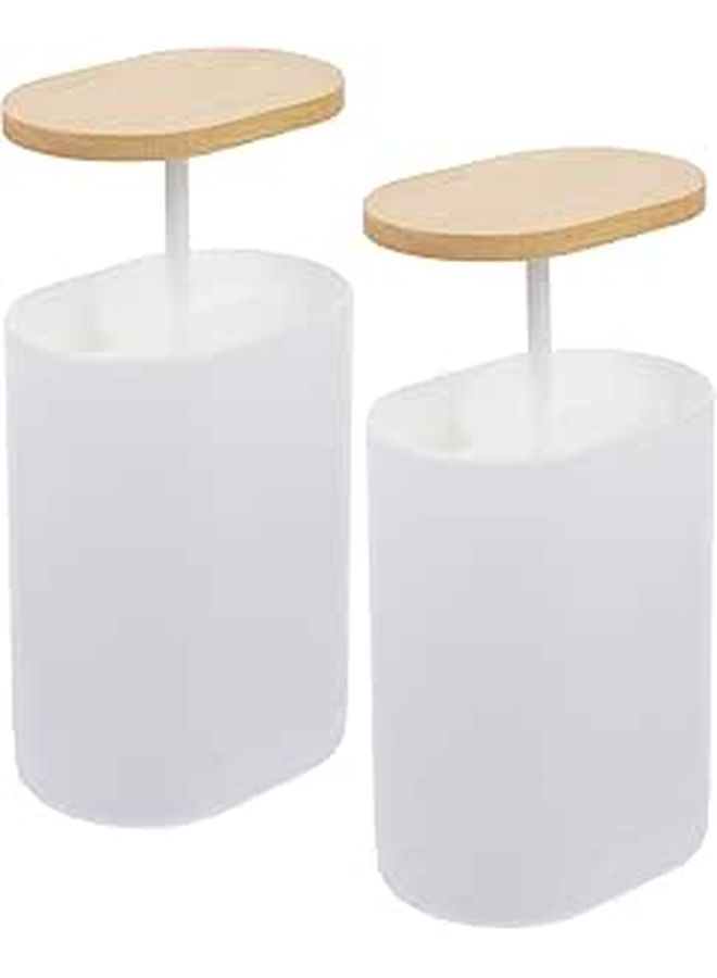 2Pcs Automatic Pop Up Toothpick Holder with Lid ABS Kitchen Dispenser for Home and Restaurant - Image 1