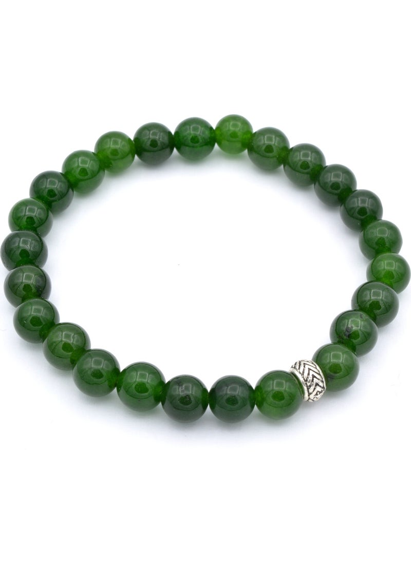 Murty99 - Genuine Natural Jade Stone Bracelet Green Color Natural Stone 1st Quality 002 - Image 1