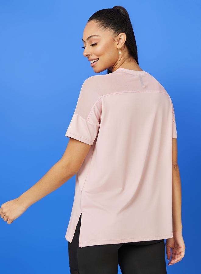 ستايلي اكتيف بلوزة رياضية بتداخلات شبكية - Image 4