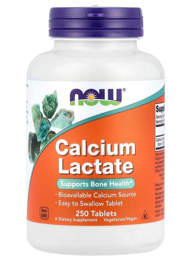 now Calcium Lactate 250 Tablets