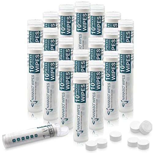 NANASO Compressed Wipes, Towels, or Compact Toilet Paper Tablets,for Travel, Home, Outdoor Activities (200 Pack with 20 Convenient Carrying Cases) - Image 1