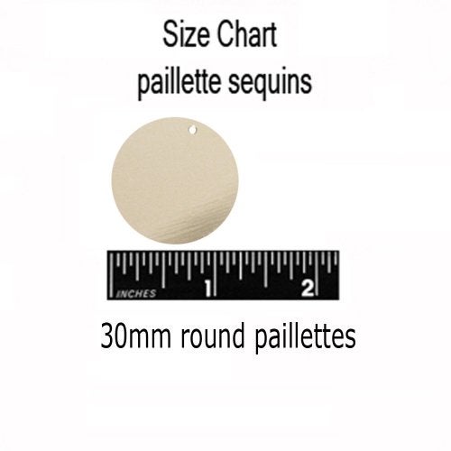 BeadExplosion 30mm Round Sequin Paillettes Metallic Silver Loose Sequins for Embroidery, Applique, Arts, Crafts, a - Image 2