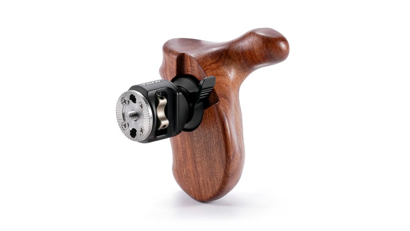 Tilta Advanced Right Side Wooden Handle (ARRI Rosette - Type X) | Black Walnut Wood & Aluminum Alloy Build | Quick Release Button - Image 1