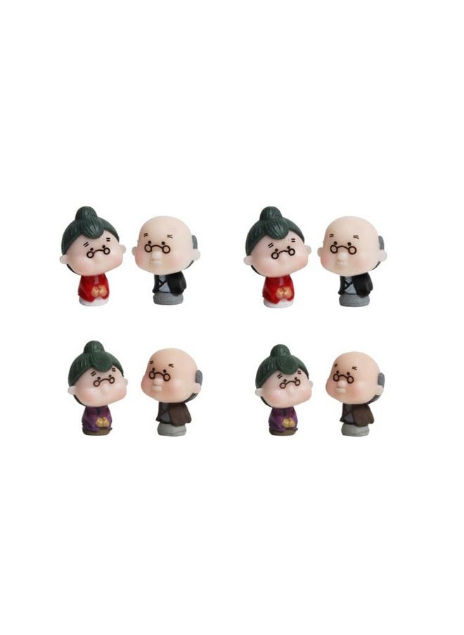 Wonderland - Wonderland Mini Loving Grand Parent-Black (8 pc) |Miniature Toys | Tiny Toys |Small Figures | Dollhouse| Fairy Garden Accessories| Unique Gifts - Image 1
