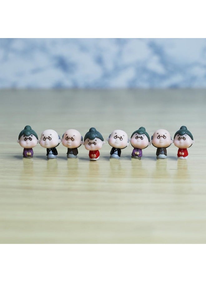 Wonderland - Wonderland Mini Loving Grand Parent-Black (8 pc) |Miniature Toys | Tiny Toys |Small Figures | Dollhouse| Fairy Garden Accessories| Unique Gifts - Image 1