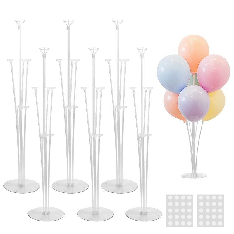 JOYYPOP 6 Sets Balloon Stand Kits, Balloon Sticks with Base Table Balloon Holders Centerpieces for Graduation Wedding Baby Shower Birthday Party Decorations - Image 1