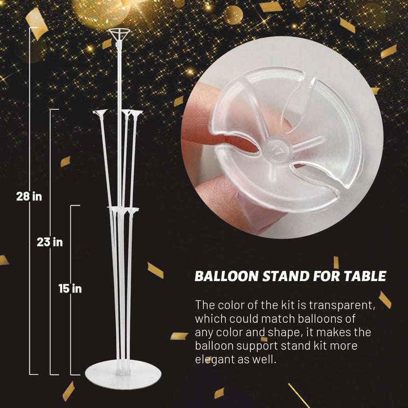 JOYYPOP 6 Sets Balloon Stand Kits, Balloon Sticks with Base Table Balloon Holders Centerpieces for Graduation Wedding Baby Shower Birthday Party Decorations - Image 3