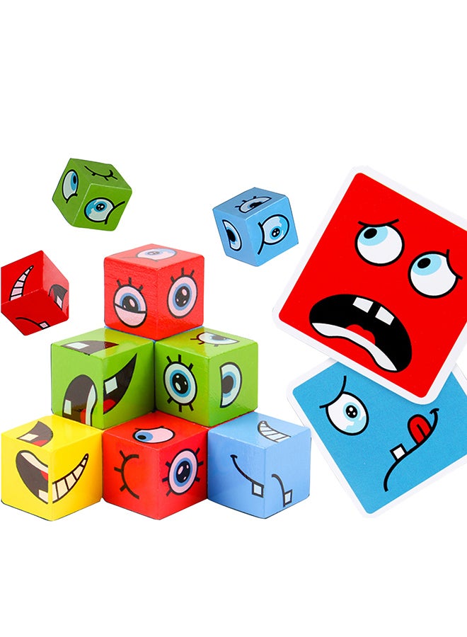 Wooden Face-Changing Cube Matching Block Building Game - Image 4
