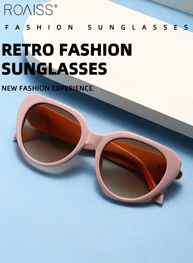 roaiss 2 Pcs Cat Eye Sunglasses for Women, UV400 Protection Sun Glasses with Snake Head Decorated Temples, Fashion Anti-Glare Sun Shades for Women Outdoor Party Street Photography - Image 4