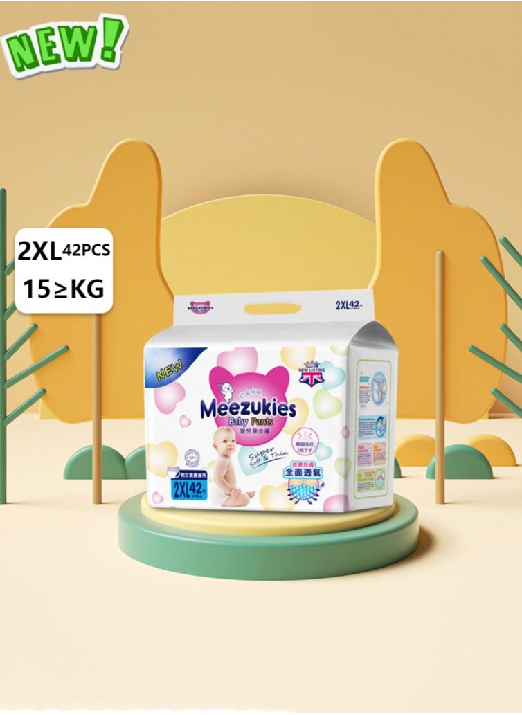 Generic - Baby Comfort Fit Pants Diapers, 3XL Suitable for babies 18+ Kg, 38 Diapers Instant Absorption Core Carefully chosen breathable base film - Image 1