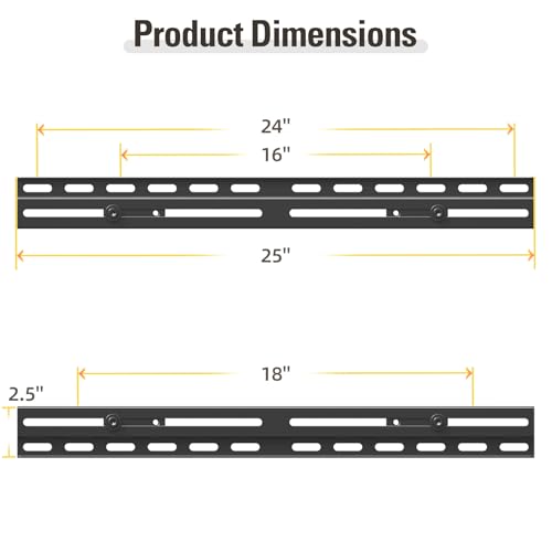 Mounting Dream Universal TV Wall Mount Extension Bracket for Televison Wall Plate, Fitting 16'' - 24'' Wood Studs and Easy Centering in Position, Max Loading Capacity of 154 LBS MD5232 - Image 2
