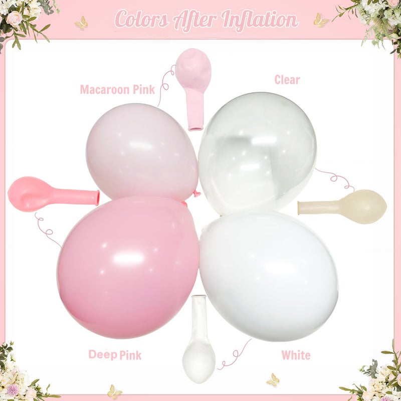 NUTTYBASH Light Pink Balloon Arch Kit, 126Pcs Baby Pink and White Balloon Garland Kit for Wedding Birthday Baby Shower Gender Reveal Bridal Shower Party Decorations - Image 4